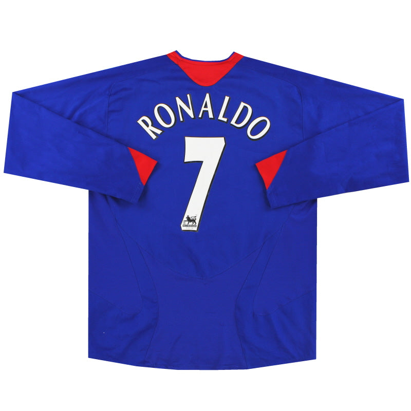 2005-06 Manchester United Nike Away Shirt Ronaldo #7 L/S L Football Shirt