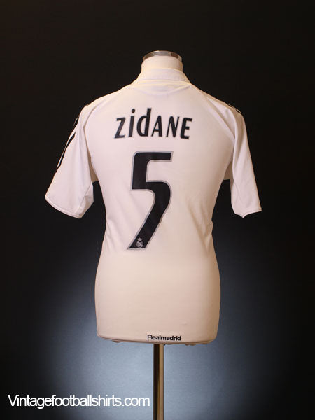 2005-06 Real Madrid Home Shirt Zidane #5 M Football Shirt