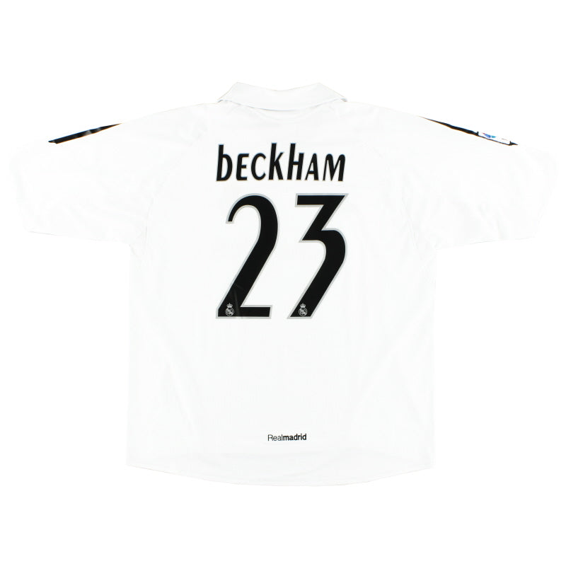 2005-06 Real Madrid Home Shirt Beckham #23 XL Football Shirt