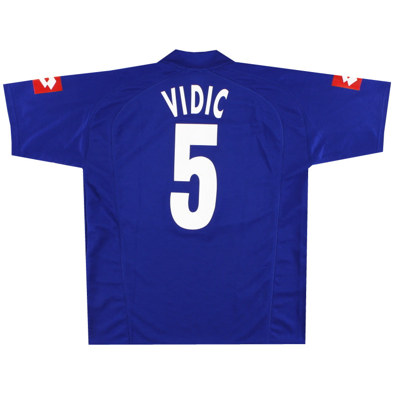 2005-06 Serbia and Montenegro Lotto Home Shirt Vidic #5 XL Football Shirt