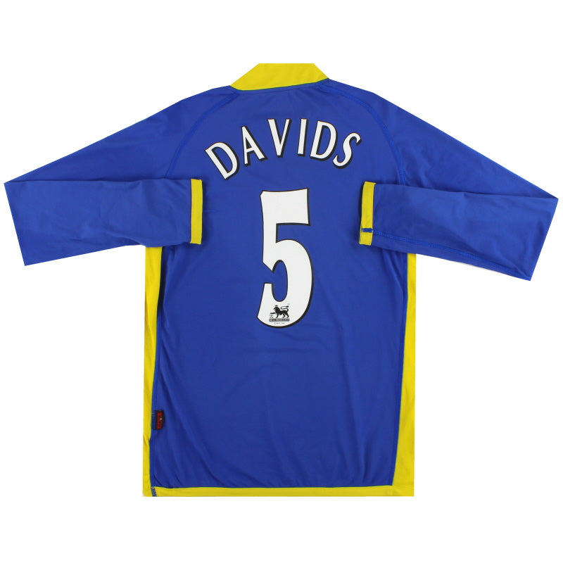 2005-06 Tottenham Kappa Away Shirt Davids #5 L/S M Football Shirt