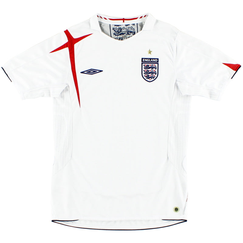 2005-07 England Umbro Home Shirt M Football Shirt