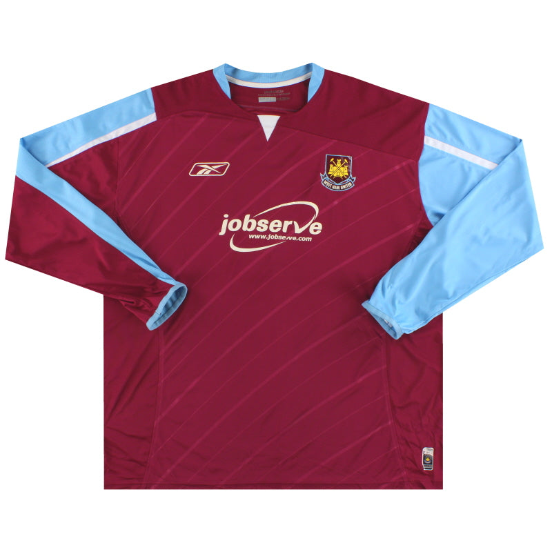 2005-07 West Ham Reebok Home Shirt L/S XXL Football Shirt