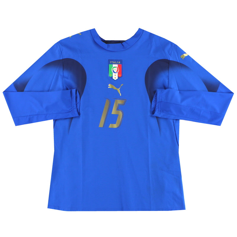 2006-07 Italy Player Issue Home Shirt #15 L/S Women's 14 Football Shirt