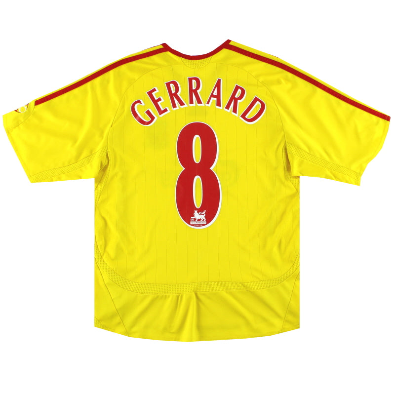 2006-07 Liverpool adidas Away Shirt Gerrard #8 L.Boys Football Shirt