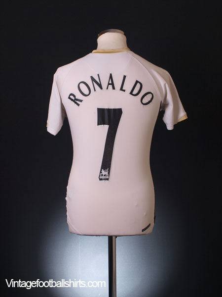 2006-07 Manchester United Away Shirt Ronaldo #7 L.Boys Football Shirt