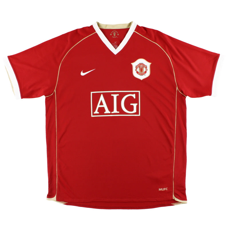 2006-07 Manchester United Nike Home Shirt L Football Shirt