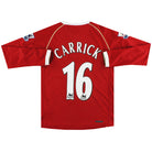 2006-07 Manchester United Nike Home Shirt Carrick #16 L/S L.Boys Football Shirt