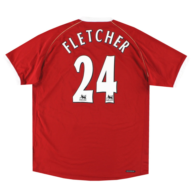 2006-07 Manchester United Nike Home Shirt Fletcher #24 XL Football Shirt