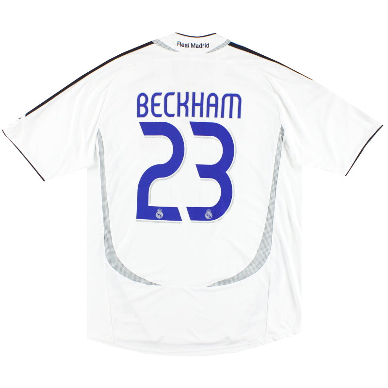 2006-07 Real Madrid adidas Home Shirt Beckham #23 *w/tags* L Football Shirt