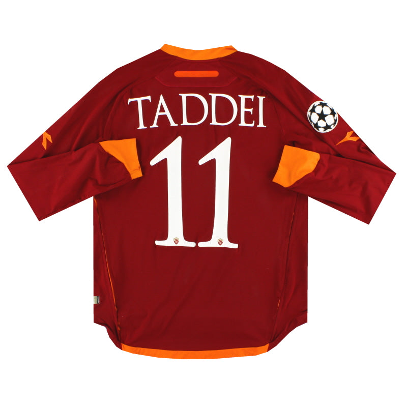 2006-07 Roma Diadora CL Home Shirt Taddei #11 L/S *As New* L Football Shirt