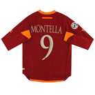 2006-07 Roma Diadora Home Shirt Montella #9 L/S *As New* L Football Shirt