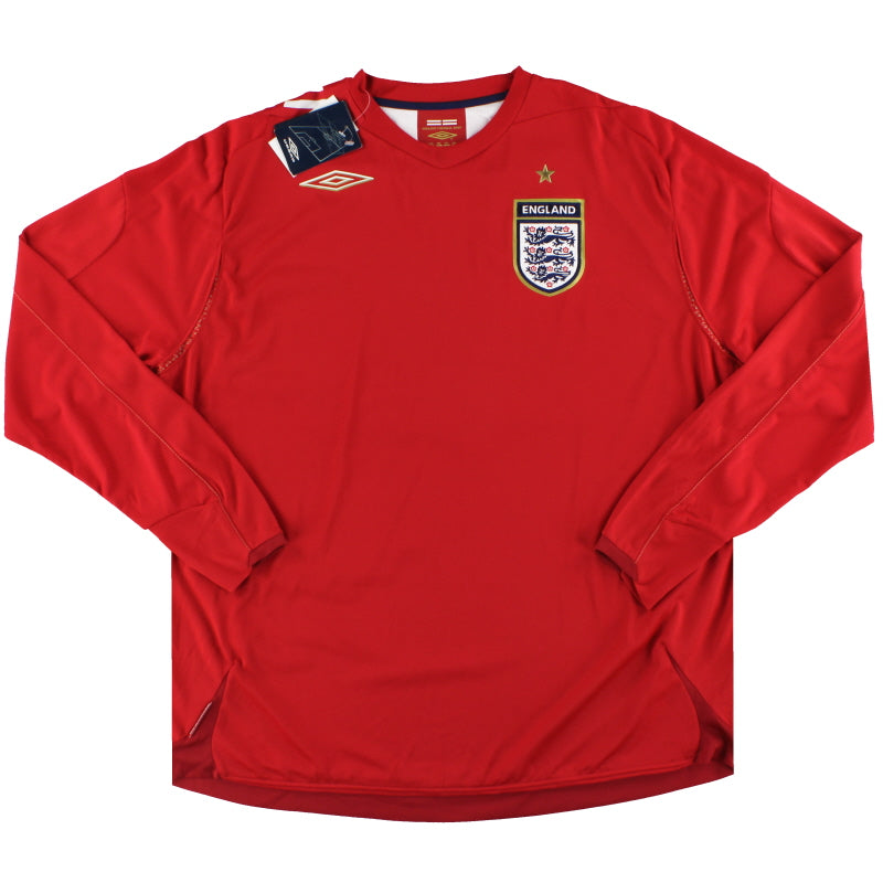 2006-08 England Umbro Away Shirt L/S *w/tags* XXL Football Shirt