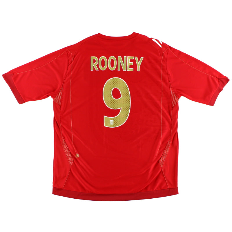 2006-08 England Umbro Away Shirt Rooney #9 M Football Shirt