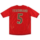 2006-08 England Umbro Away Shirt Ferdinand #5 L Football Shirt