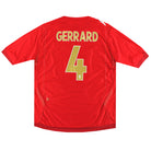 2006-08 England Umbro Away Shirt Gerrard #4 XL Football Shirt