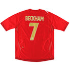 2006-08 England Umbro Away Shirt Beckham #7 XL Football Shirt