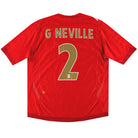 2006-08 England Umbro Away Shirt G Neville #2 XL Football Shirt