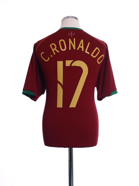 2006-08 Portugal Home Shirt C.Ronaldo #17 L Football Shirt