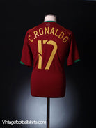 2006-08 Portugal Home Shirt Ronaldo #17 L Football Shirt