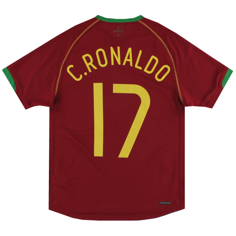 2006-08 Portugal Nike Home Shirt C.Ronaldo #17 S Football Shirt