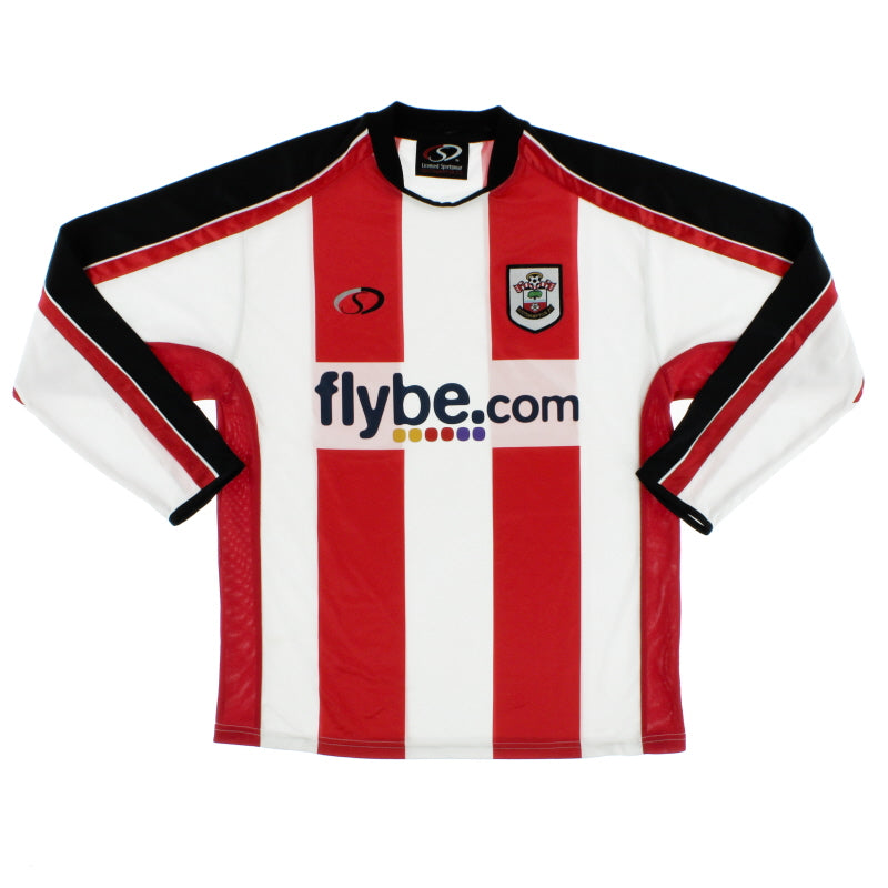 2006-08 Southampton Home Shirt L/S M Football Shirt