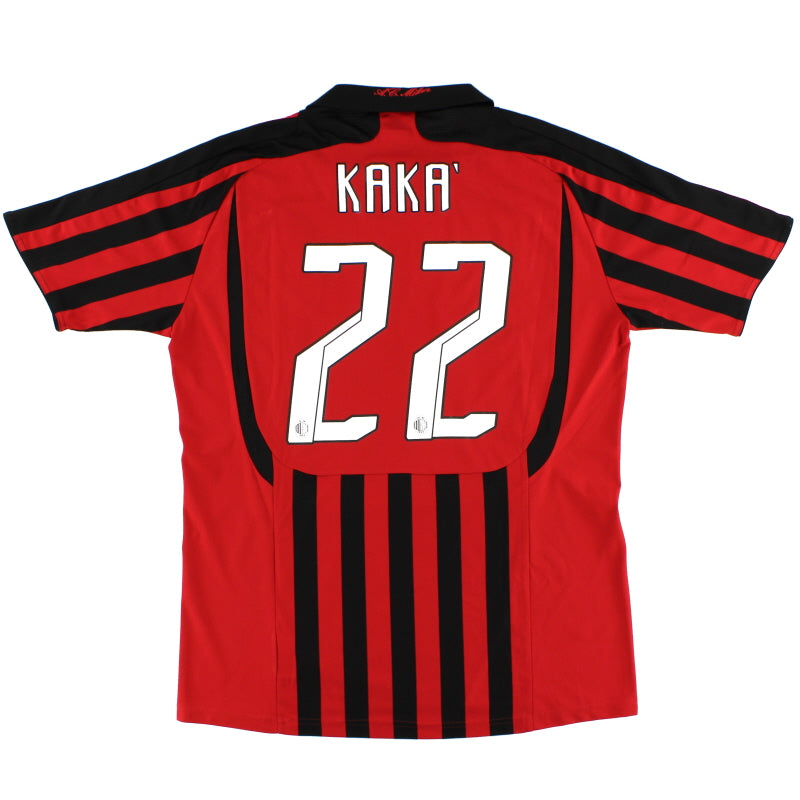 2007-08 AC Milan Home Shirt Kaka #22 L Football Shirt