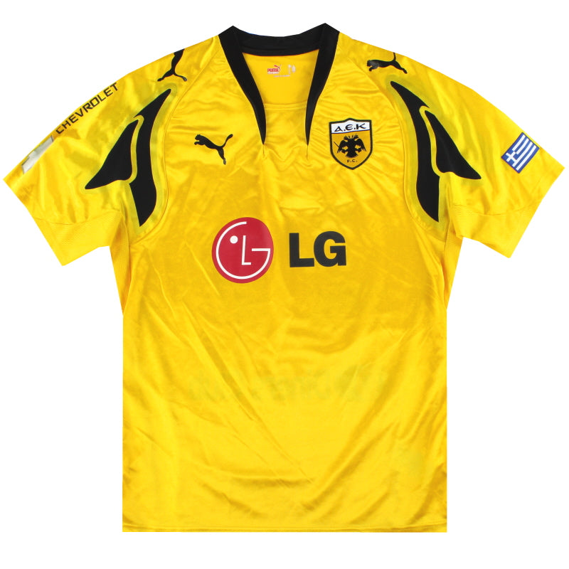 2007-08 AEK Athens Puma Home Shirt L Football Shirt