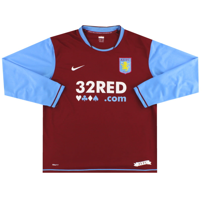 2007-08 Aston Villa Nike Home Shirt L/S XL Football Shirt