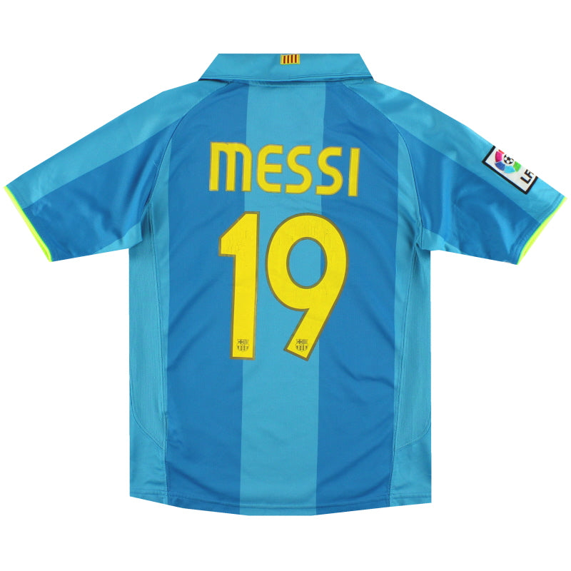 2007-08 Barcelona Nike Away Shirt Messi #19 M.Boys Football Shirt