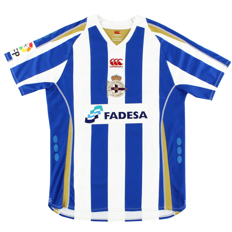 2007-08 Deportivo Home Shirt M Football Shirt