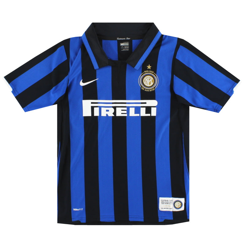 2007-08 Inter Milan Nike Centenary Home Shirt S.Boys Football Shirt