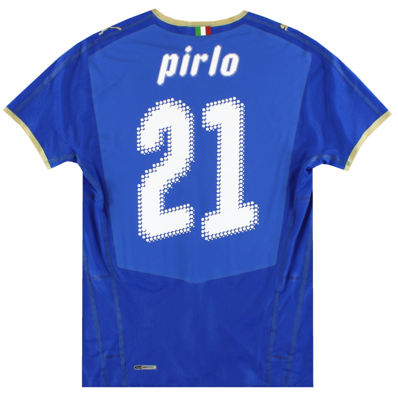 2007-08 Italy Puma Player Issue Home Shirt Pirlo #21 *As New* L Football Shirt