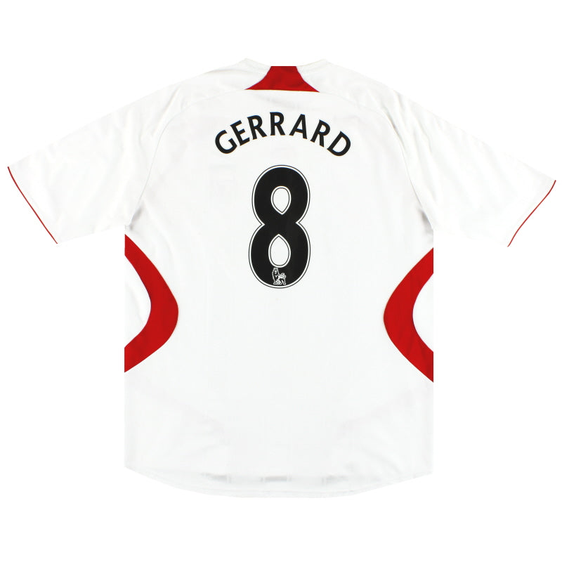 2007-08 Liverpool adidas Away Shirt Gerrard #8 XXL Football Shirt