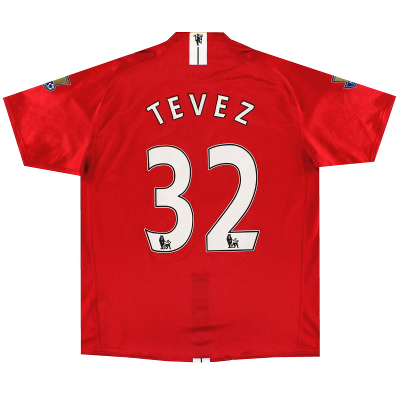 2007-08 Manchester United Nike Home Shirt Tevez #32 XL Football Shirt