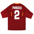 2007-08 Roma Kappa PI Home Shirt De Panucci #2 L/S *As New* XXL Football Shirt