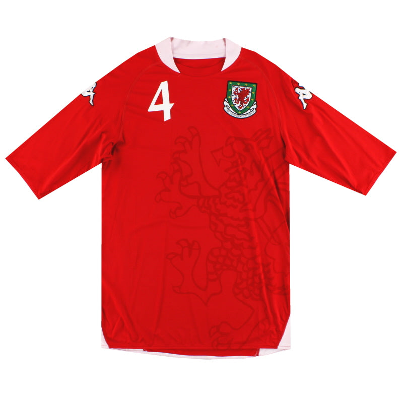 2007-08 Wales Kappa Player Issue Home Shirt #4 XXL Football Shirt