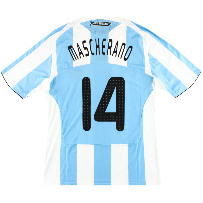 2007-09 Argentina adidas Home Shirt Mascherano #14 *w/tags* L Football Shirt