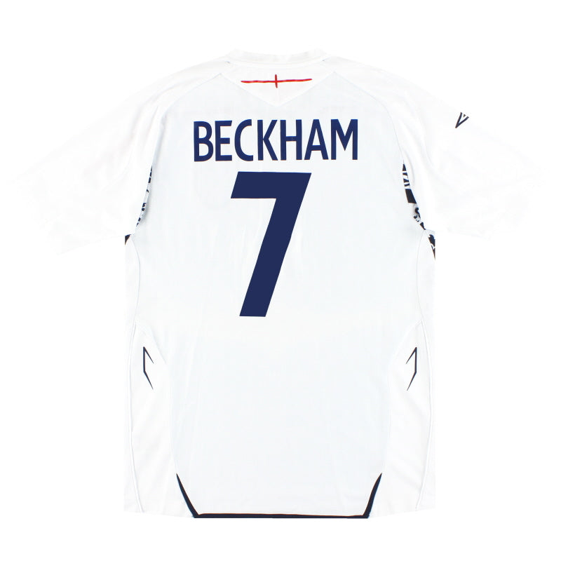 2007-09 England Umbro Home Shirt Beckham #7 *As New* S  Football Shirt