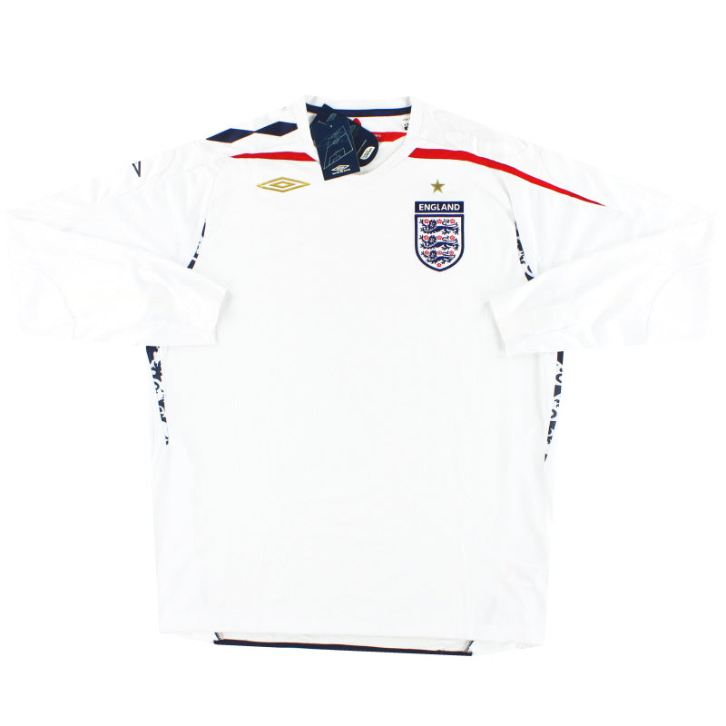 2007-09 England Umbro Home Shirt L/S *w/tags* XL Football Shirt