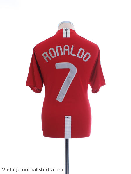 2007-09 Manchester United CL Home Shirt Ronaldo #7 XL Football Shirt