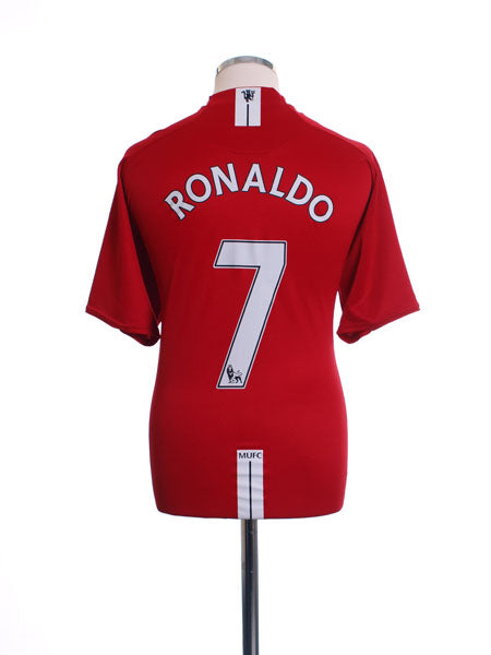 2007-09 Manchester United Home Shirt Ronaldo #7 *Mint* XL Football Shirt