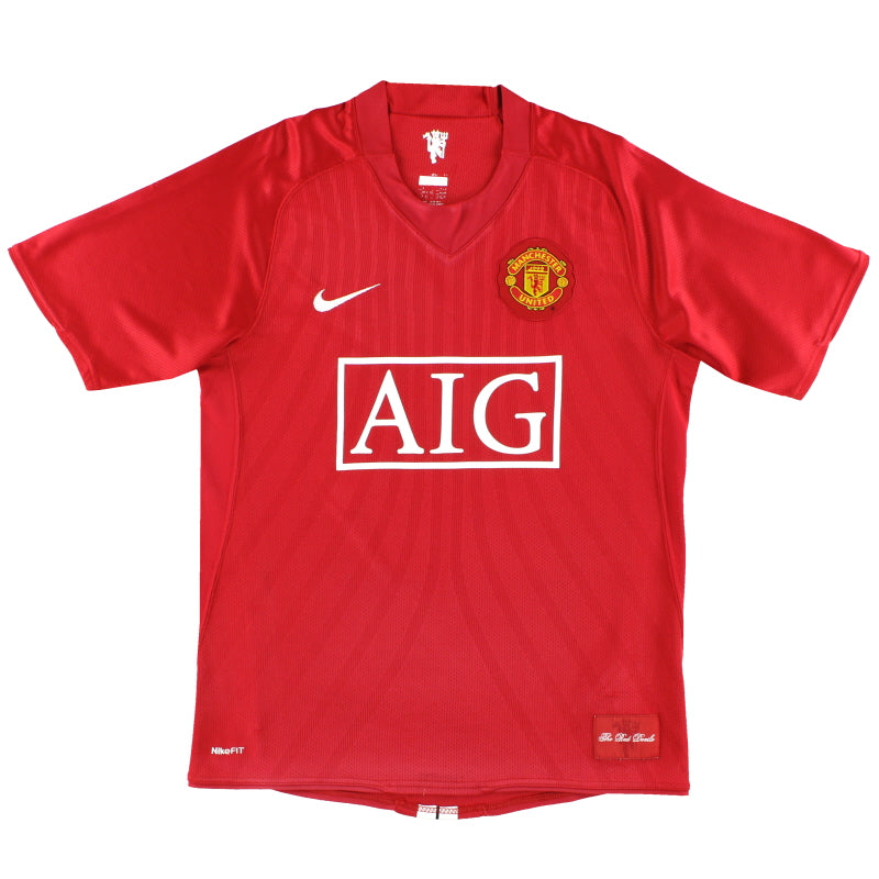 2007-09 Manchester United Nike Home Shirt S.Boys Football Shirt