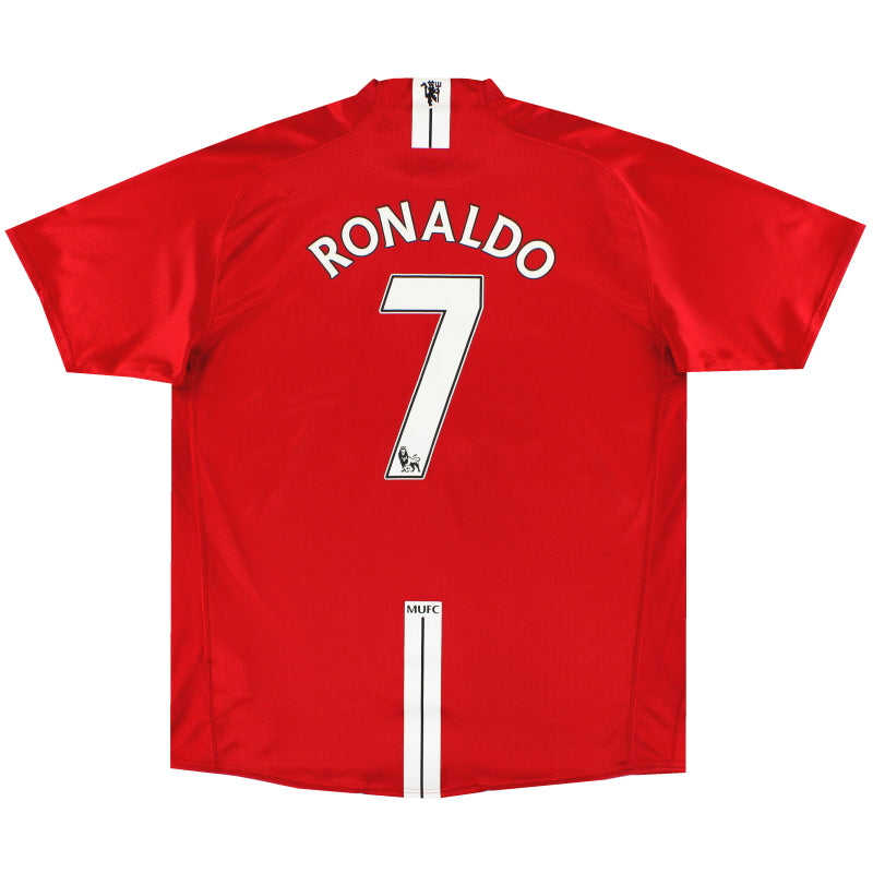 2007-09 Manchester United Nike Home Shirt Ronaldo #7 *Mint* XL Football Shirt