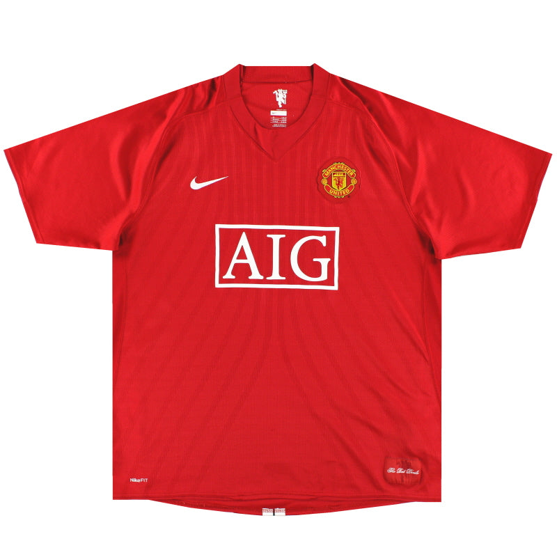 2007-09 Manchester United Nike Home Shirt XL Football Shirt