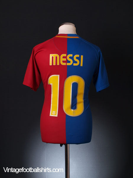 2008-09 Barcelona Home Shirt Messi #10 S Football Shirt