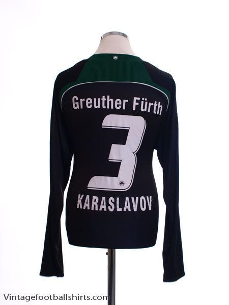 2008-09 Greuther Furth Home Shirt Karaslavov #3 L/S XL Football Shirt