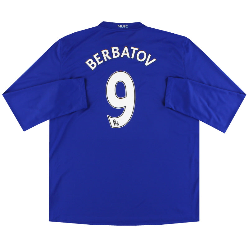 2008-09 Manchester United Nike Third Shirt Berbatov #9 L/S XXL Football Shirt