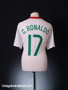 2008-09 Portugal Away Shirt Ronaldo #17 L Football Shirt