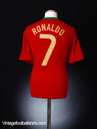 2008-09 Portugal Home Shirt Ronaldo #7 *Mint* L Football Shirt